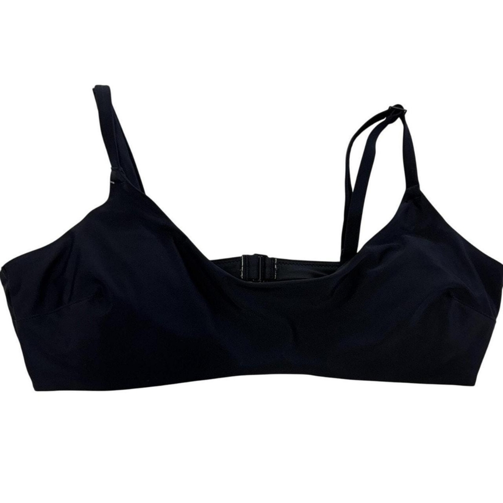Aerie Black Adjustable Straps Removable Pads Swim Top